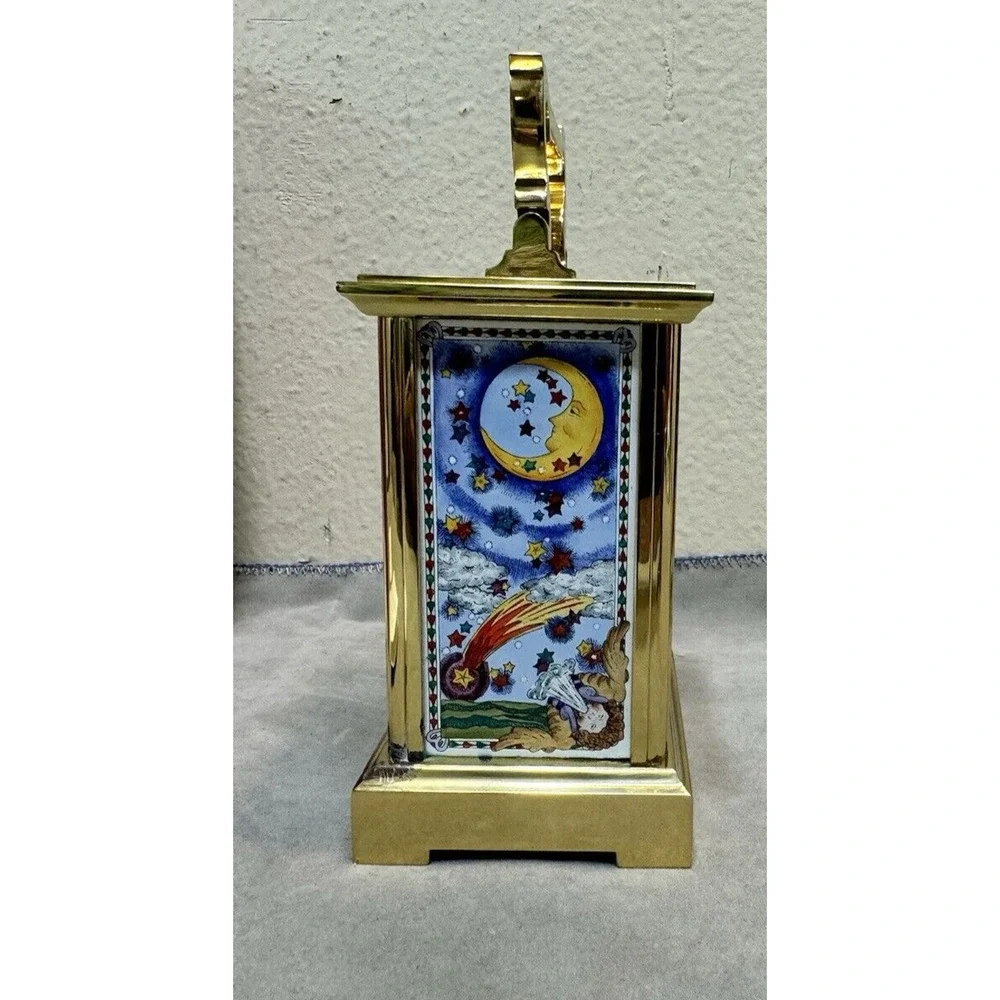 RARE Boxed Staffordshire Enamels Millennium Edition Miniature Mantel Clock